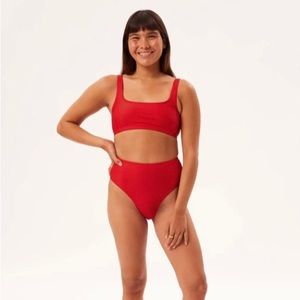 NWT Girlfriend Collective Marina Tahoe Scoop Bikini Top